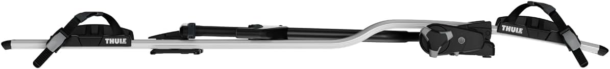Thule 598001 Dachträger-Fahrradhalter, 20 kg, Rahmen- & Radhalterung, TÜV/GS, Schloss, Schwarz