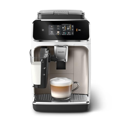 Philips 2300 Kaffeevollautomat: 4 Getränke, LatteGo, SilentBrew, Keramikmahlwerk, AquaClean Mattschwarz