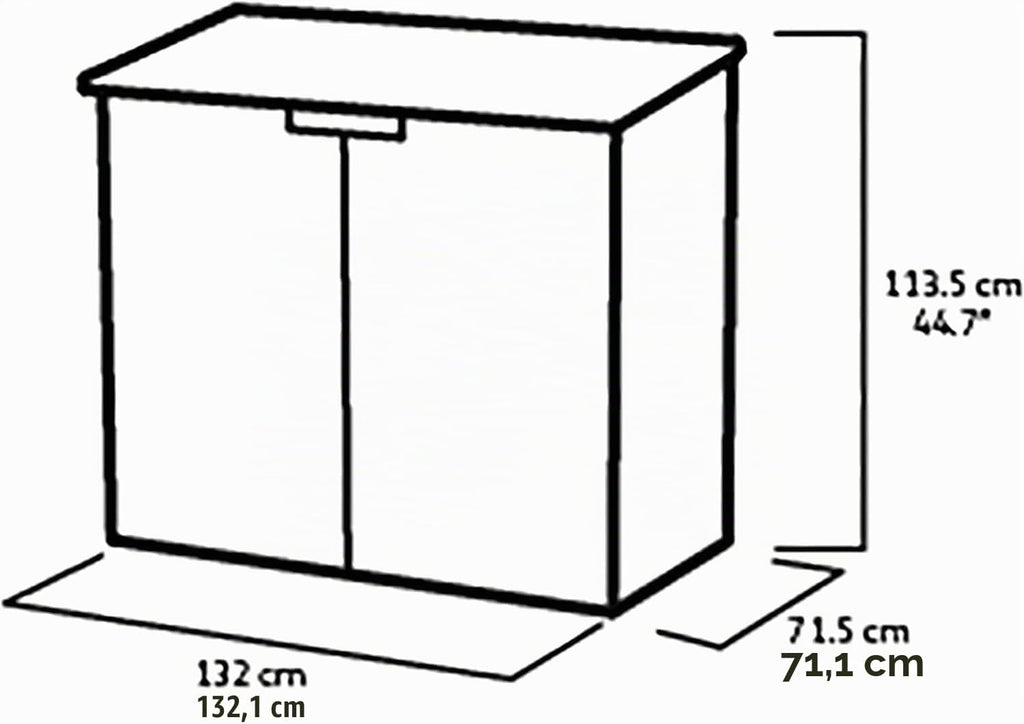 Keter Gartenhaus 249319, 880L, Holzoptik, UV-beständig, abschließbar, Dunkelgrau/Hellgrau
