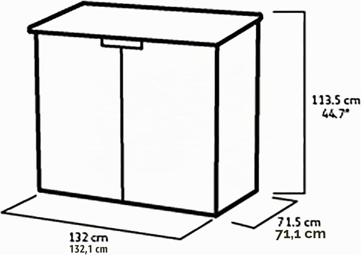 Keter Gartenhaus 249319, 880L, Holzoptik, UV-beständig, abschließbar, Dunkelgrau/Hellgrau