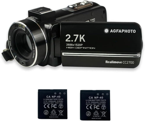 AGFAPHOTO Realimove CC2700 Camcorder Ultra HD 2.7K Videokamera