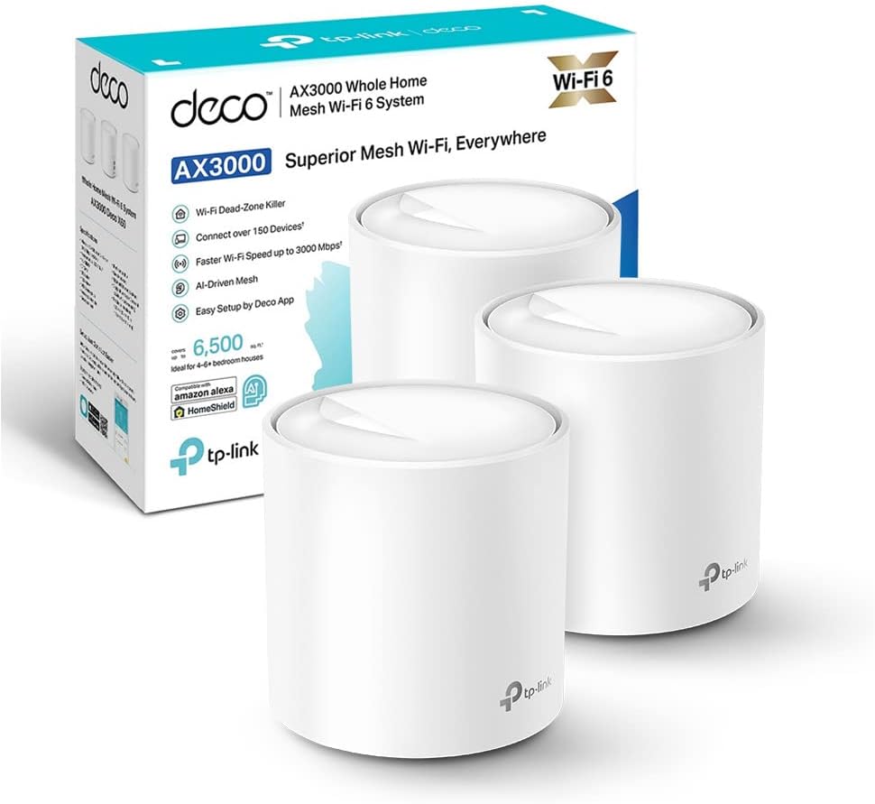 TP-Link Deco Mesh WiFi 6, up to 3 Gbps, Pack of 3, Deco X50