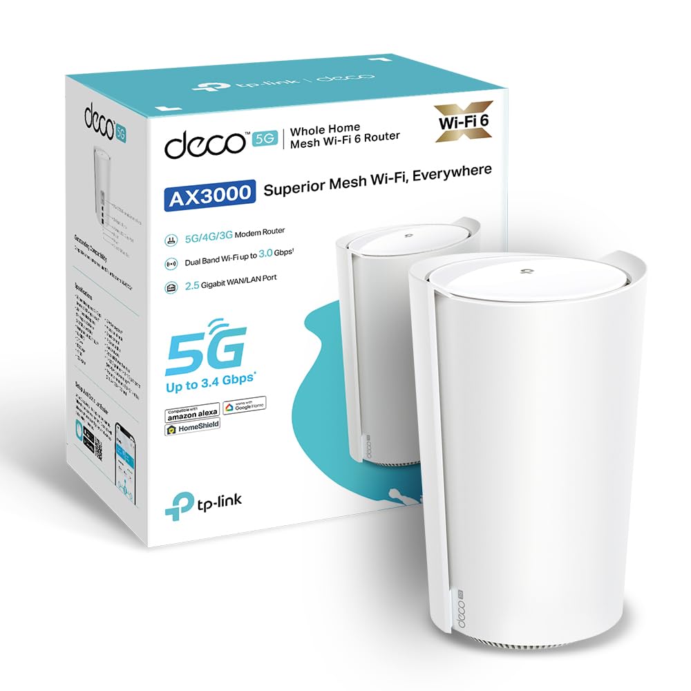 TP-Link Deco Mesh WiFi 6, Up to 1.5 Gbps, Pack of 3, Deco X1500