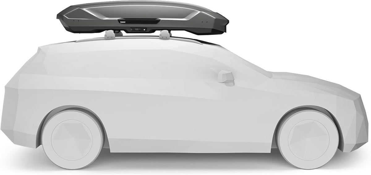Thule Motion 3 XXL 639901 Dachbox, 600L, 75 kg, PowerClick, SlideLock, 232cm, Titan Glossy
