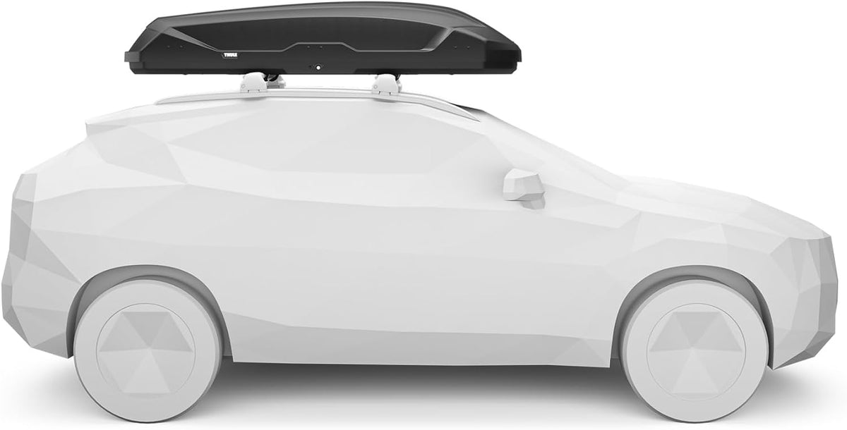Thule Pulse 2 XL 610800 Dachbox, 500L, PowerClick, Beidseitig, 215x87x40 cm, Schwarz Matt