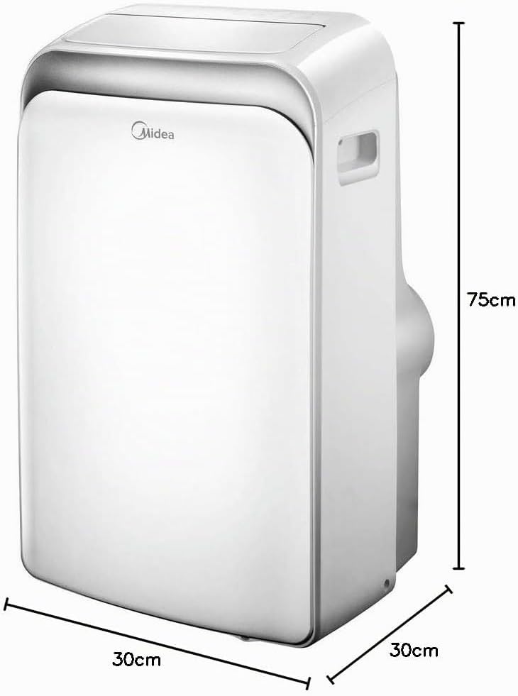 Midea Mobile 35C Mobiles Klimagerät, 12.000 BTU, 3-in-1, SEER 16, Energieeffizienz A, Weiß