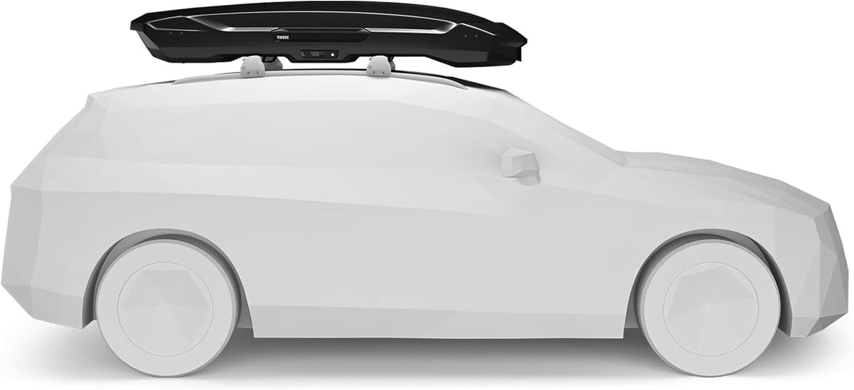 Thule Motion 3 XXL Low 639500 Dachbox, 500L, Niedrigprofil, PowerClick, SlideLock, Black Glossy