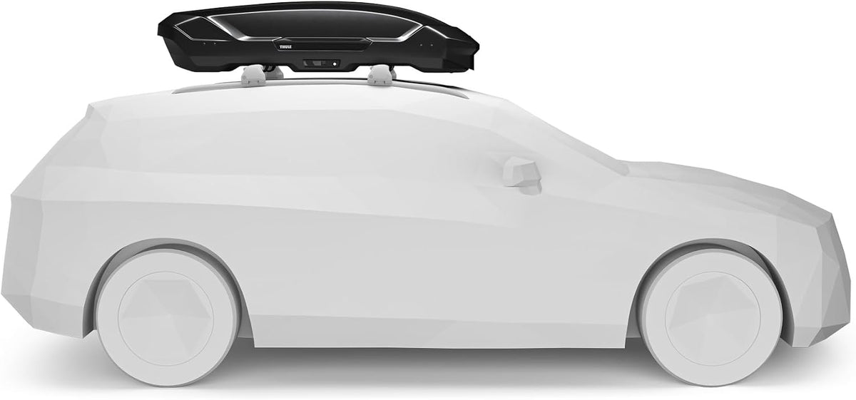 Thule Motion 3 Sport 639600 Dachbox, 300L, PowerClick, SlideLock, 188x65x42 cm, Black Glossy
