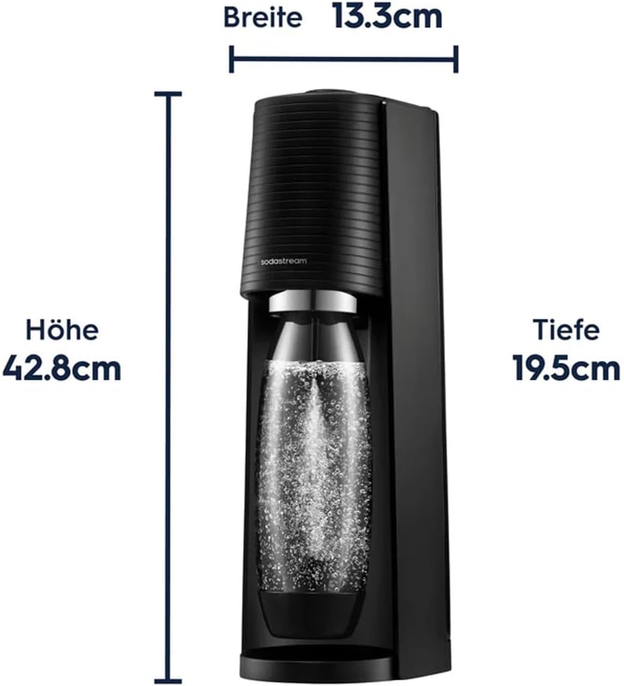 SodaStream TERRA Wassersprudler - 3x 1L Sprudlerflaschen & CO2-Zylinder