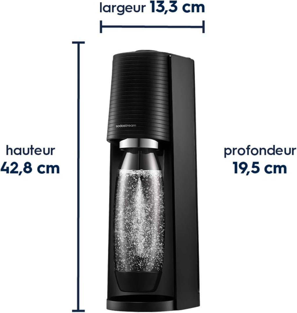 Sodastream Terra Soda Machine | 1 Bottle 1L + Cylinder 60L | Black