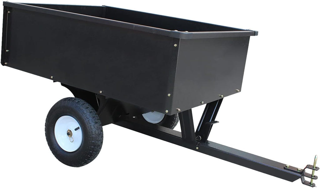 SECURA Trailer for lawn tractor 180 kg 96 × 78 × 32 cm Removable tailgate, tilting surface