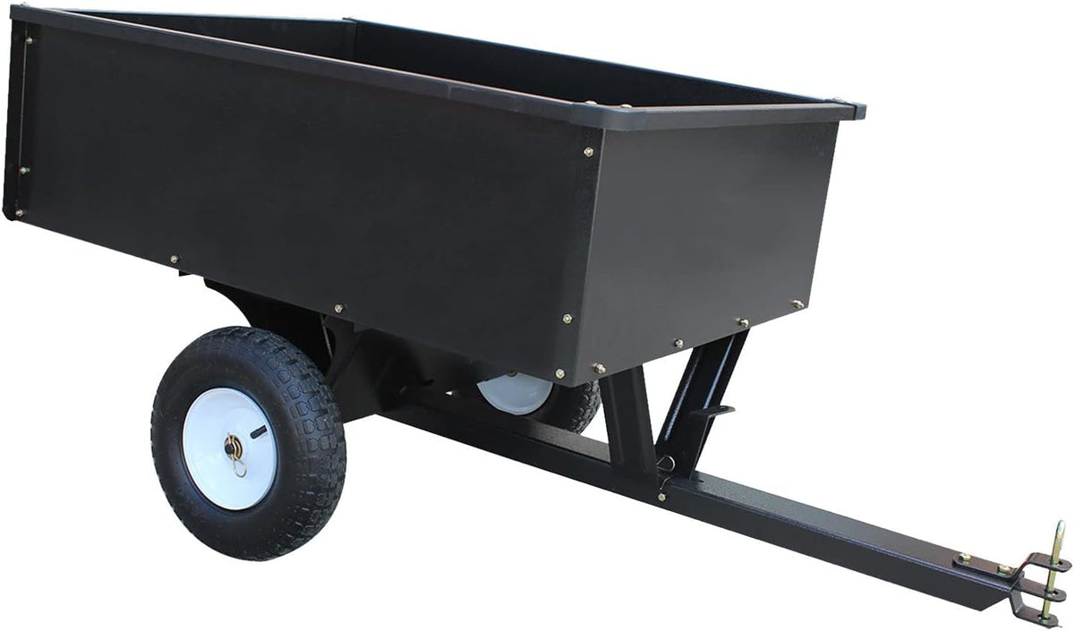 SECURA Trailer for lawn tractor 180 kg 96 × 78 × 32 cm Removable tailgate, tilting surface