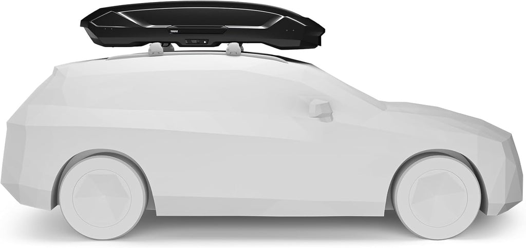 Thule Motion 3 XXL 639900 Dachbox, 600L, 75 kg, PowerClick, SlideLock, 232cm, Black Glossy
