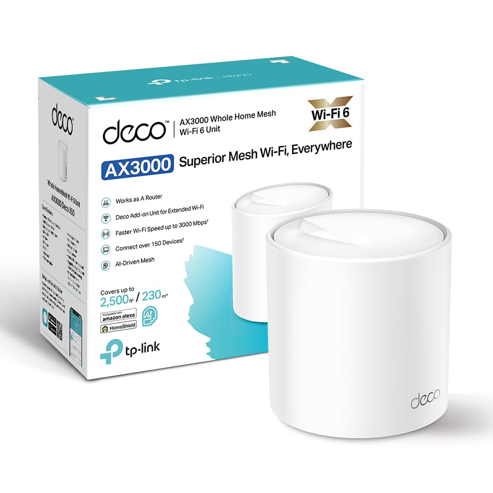 TP-Link Deco Mesh WiFi 6, up to 3 Gbps, Pack of 3, Deco X50