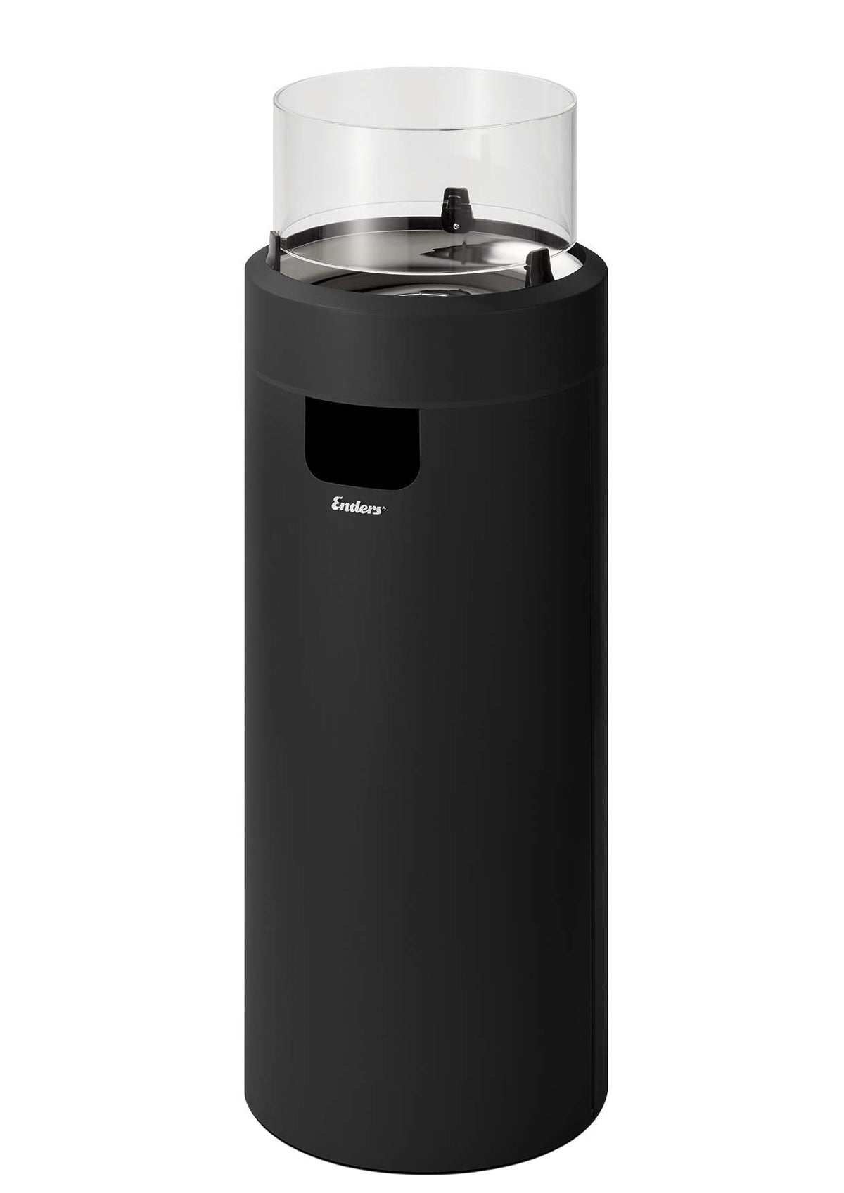 Enders Terrassenfeuer NOVA LED L TAUPE, Gas Terrassenfeuer mit Ambientebeleuchtungen, ECO GREEN Brenner-Technologie und exzellentem Design, H102cm Ø 62cm, taupe/gold #5606