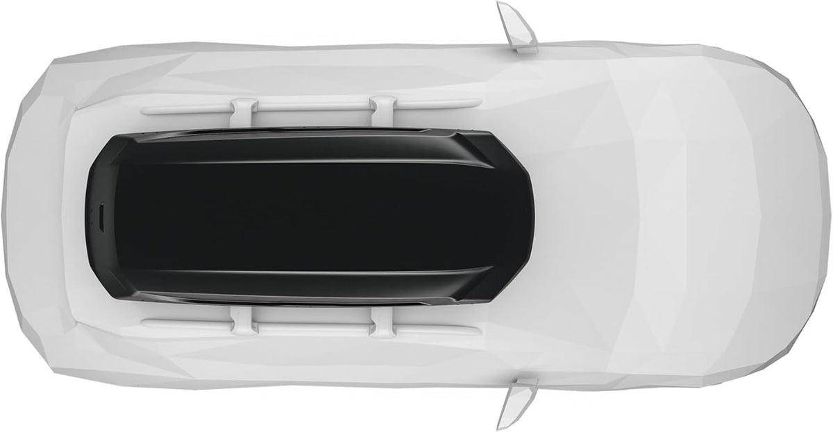 Thule Pulse 2 XL 610800 Dachbox, 500L, PowerClick, Beidseitig, 215x87x40 cm, Schwarz Matt