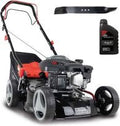 Scheppach Benzin Rasenmäher MS150-42 - 3,5PS | Schnittbreite 42cm | Radantrieb | Stahlgehäuse | Reinigungsfunktion | Mulchfunktion | 45 Liter Fangkorb | Höhenverstellung in 7 Stufen (25-75mm)