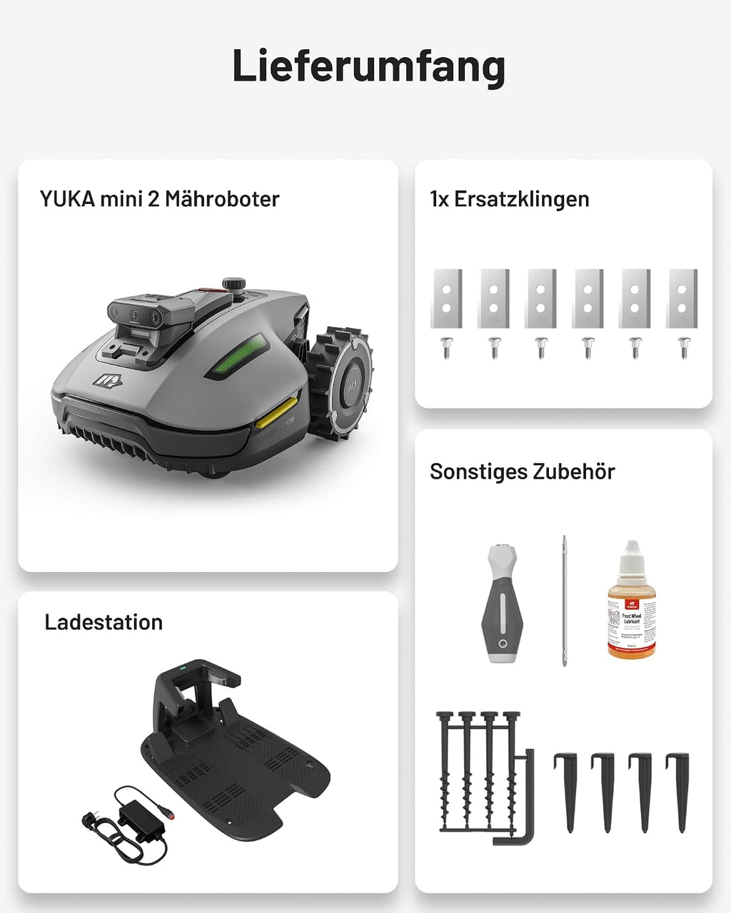 MAMMOTION YUKA mini 2 500 Mähroboter mit mini Garage(separater Versand)