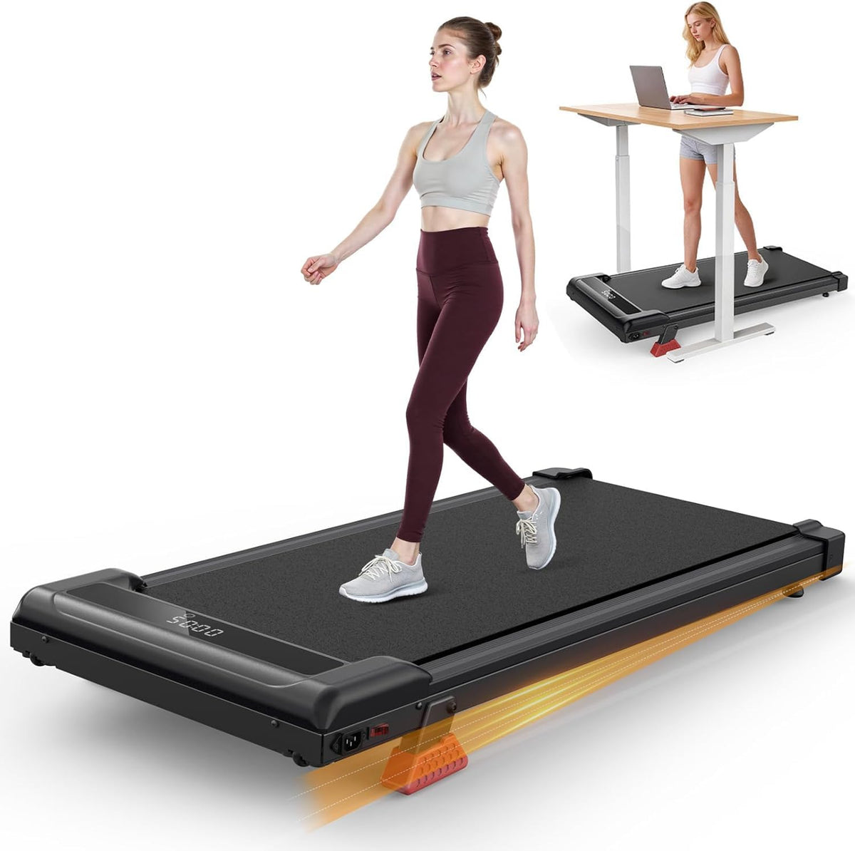 HomeFitnessCode Laufband mit Neigung für Zuhause - Walking Pad Elektrisch