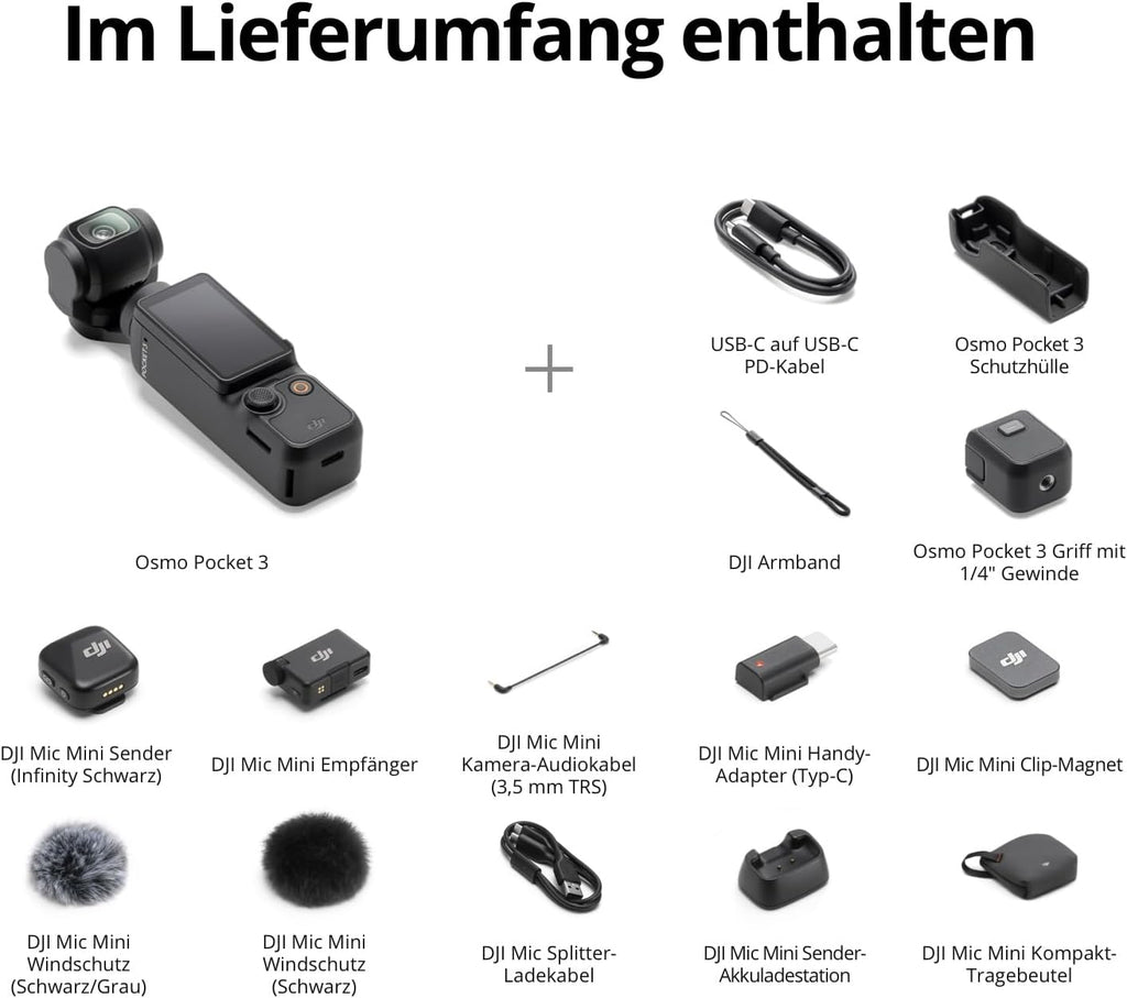 DJI Osmo Pocket 3 Audio Combo with Mic Mini (1 Transmitter + 1 Receiver)