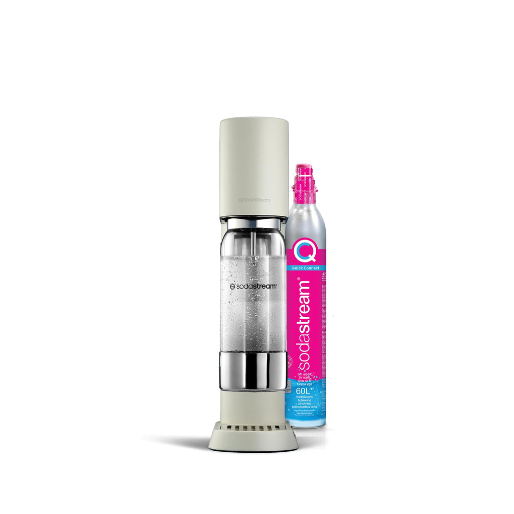 SodaStream ENSO Wassersprudler -1L Sprudlerflaschen & CO2-Zylinder, Silber