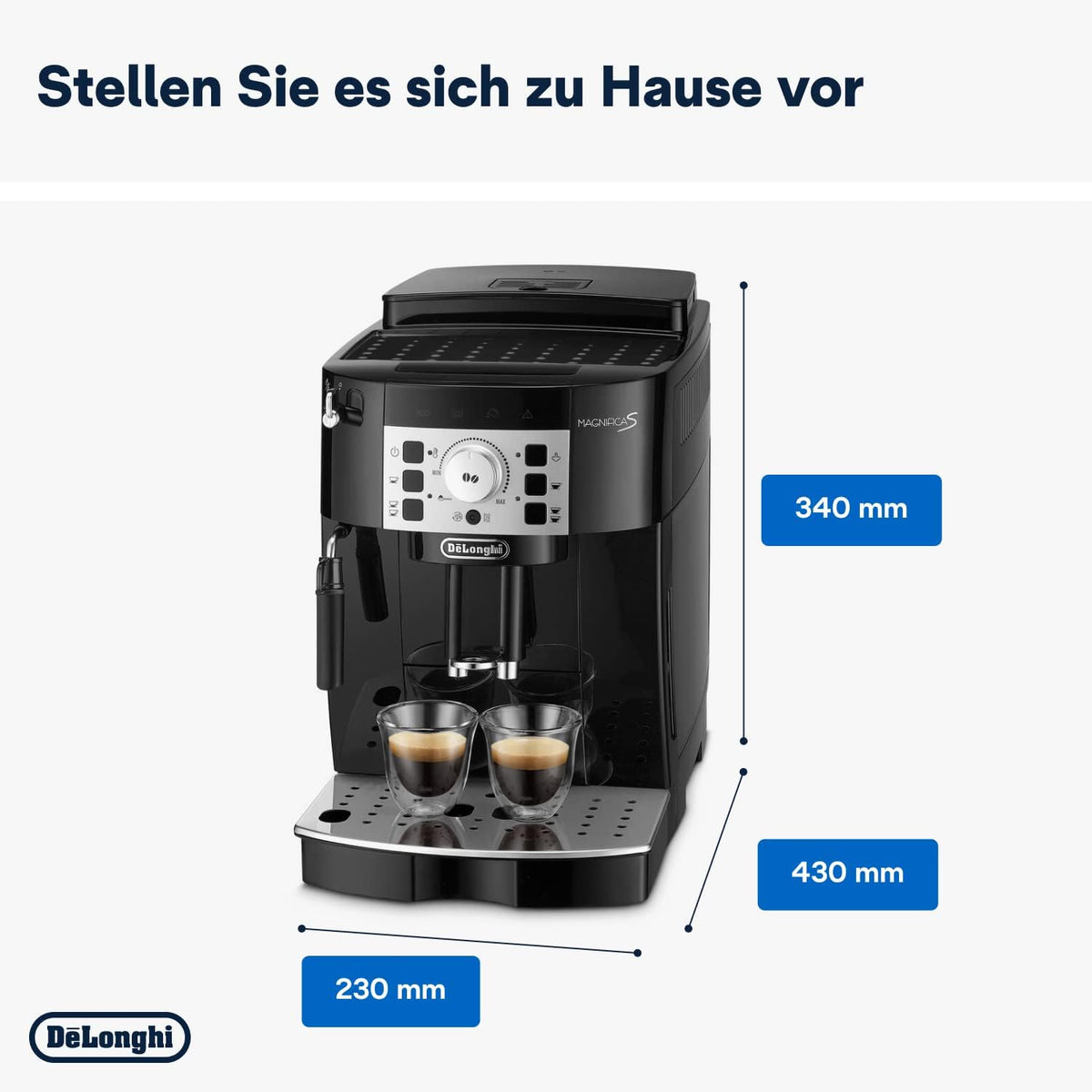 De'Longhi Magnifica S ECAM 22.110.B: Voller Kaffeegenuss auf Knopfdruck mit Milchschaum-Düse