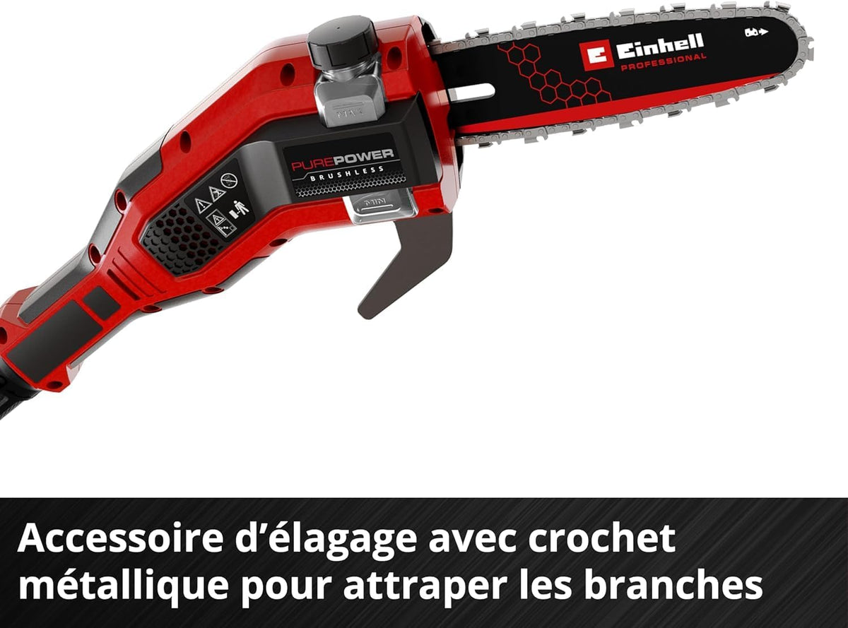 Einhell Professional GP-HC 18/5020 Li T BL-Solo Power X-Change Cordless Multi-Tool (18 V, Carbonless Motor, Hedge Trimmer 50 cm, Pruner 18 cm, Telescopic Handle, Without Battery)