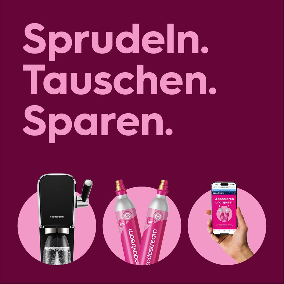 SodaStream ART Wassersprudler - 1x 1L Sprudlerflasche & CO2-Zylinder, Schwarz