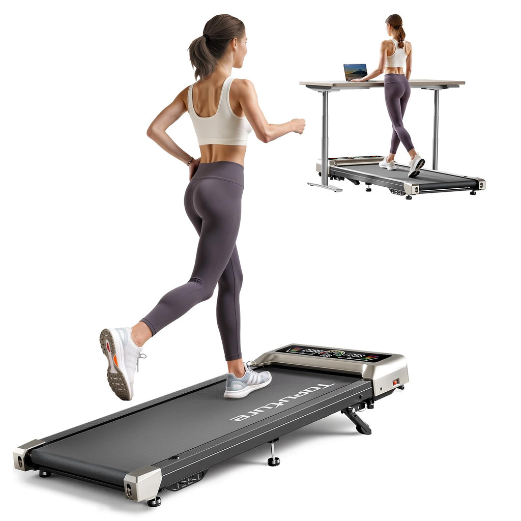 Laufband für Zuhause mit 9% Neigung, 12 km/h Klappbar Laufband mit Steigung, 2.5HP Leiser Motor, 4 IN 1 Under Desk Schreibtisch Treadmill für Zuhause & Büro