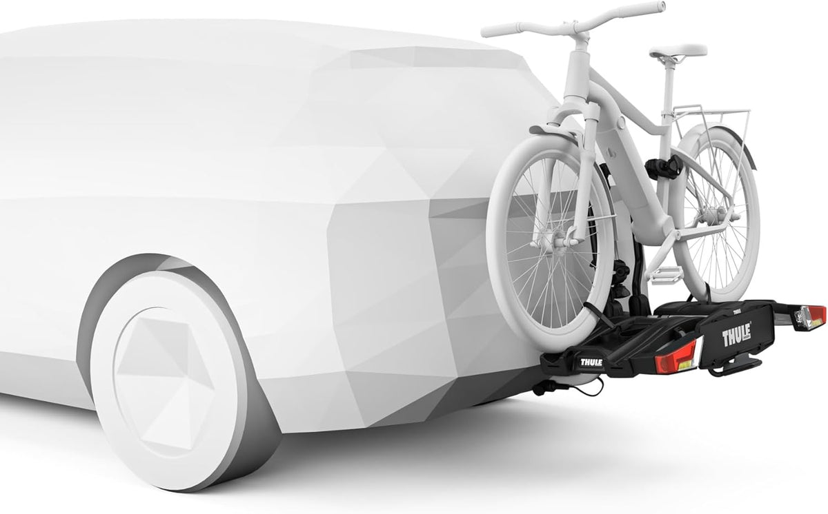 Thule EasyFold XT Bicycle Rack, Bicycle Carrier on Hitch Black/Aluminum, 2 Bikes