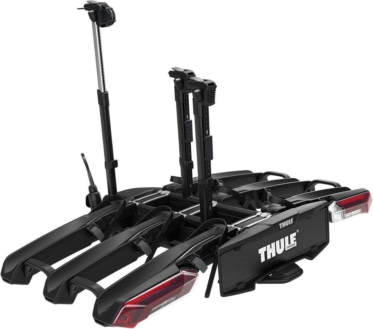 Thule Epos 979100 Fahrradträger, 3 Fahrräder, 60 kg, E-Bike, klappbar, 13-polig, Schwarz