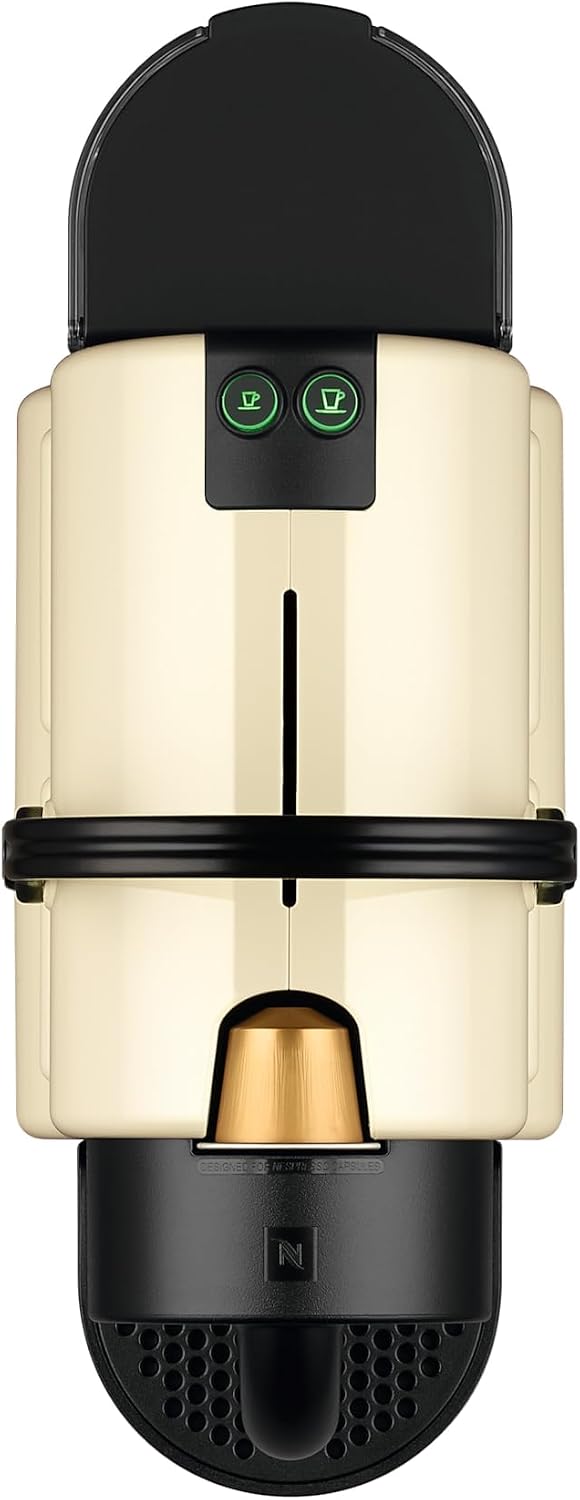 De'Longhi Nespresso Inissia EN80.CW, Automatic Coffee Machine, Single Cup Capsule Machine, Welcome Set Included, Compact Design, 19 Bars, 1260W, Vanilla Cream