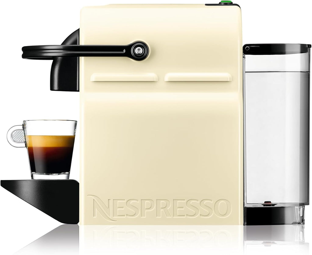 De'Longhi Nespresso Inissia EN80.CW, Automatic Coffee Machine, Single Cup Capsule Machine, Welcome Set Included, Compact Design, 19 Bars, 1260W, Vanilla Cream