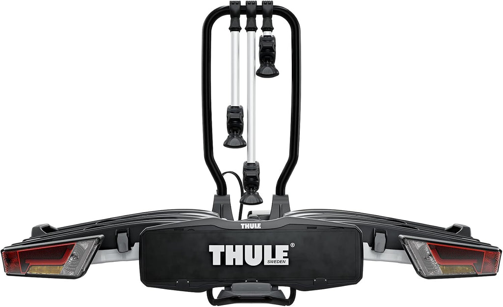 Thule EasyFold XT Bicycle Rack, Bicycle Carrier on Coupling Black/Aluminum, 3 Bikes