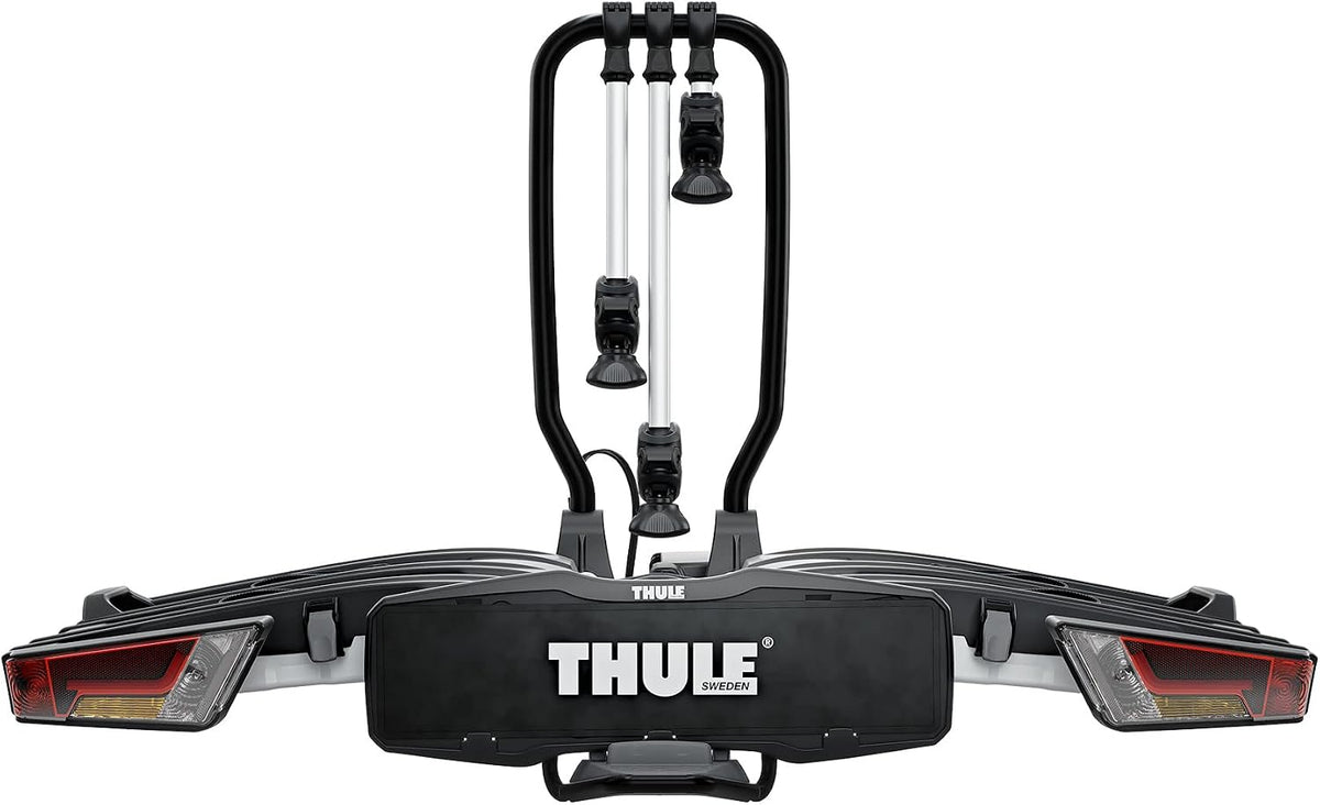 Thule EasyFold XT Bicycle Rack, Bicycle Carrier on Coupling Black/Aluminum, 3 Bikes
