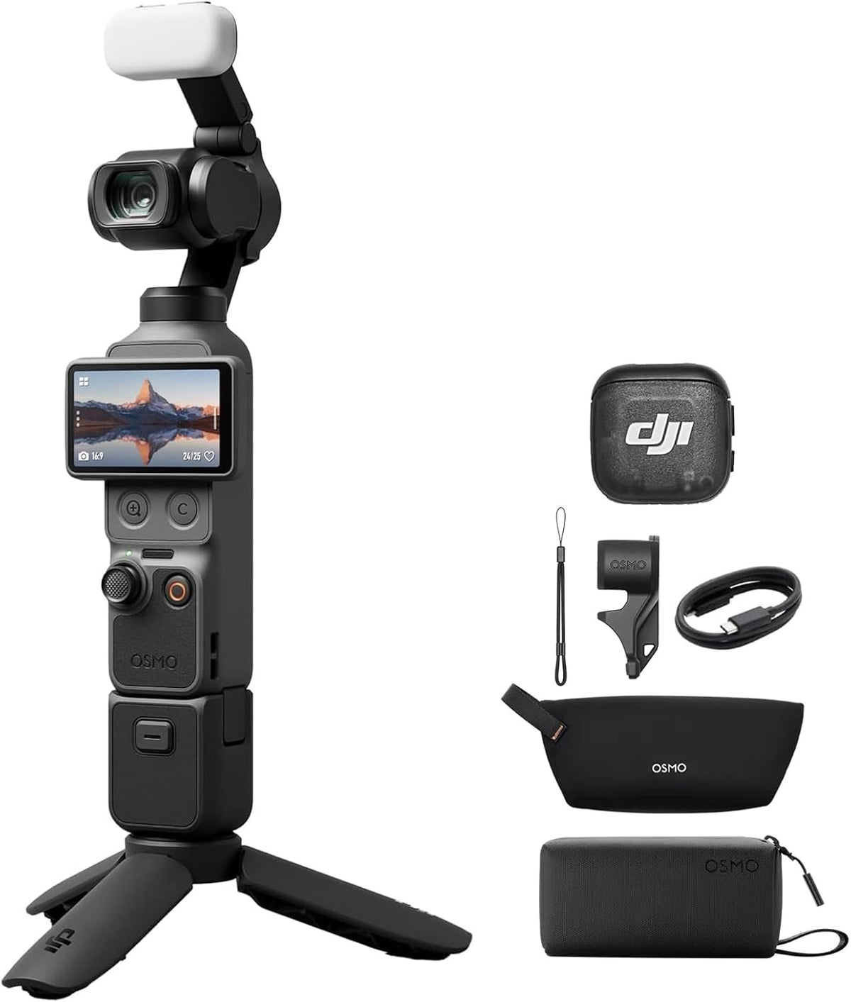 DJI Osmo Pocket 4 Kreativ Combo, Pocket Gimbal Vlog Kamera