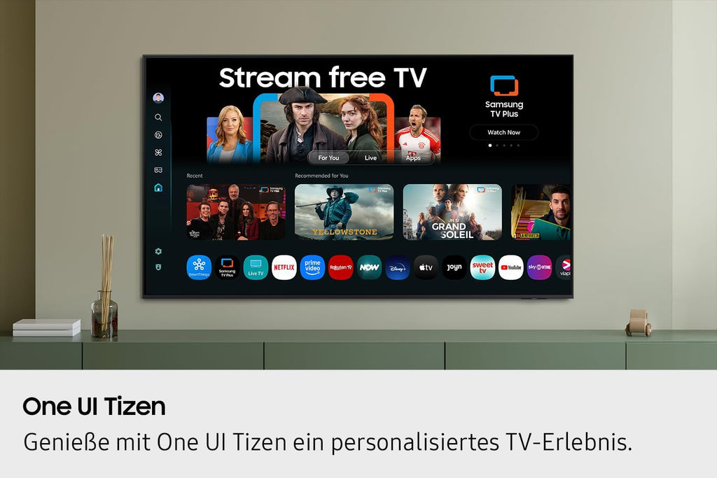 Samsung Full HD F6009F 32 Zoll (81 cm) LED Flachbildfernseher, PurColor-Technologie, HDR, Object Tracking Sound Lite, Knox Security, One UI Tizen, Smart TV, Unbegrenzt kostenlose Inhalte