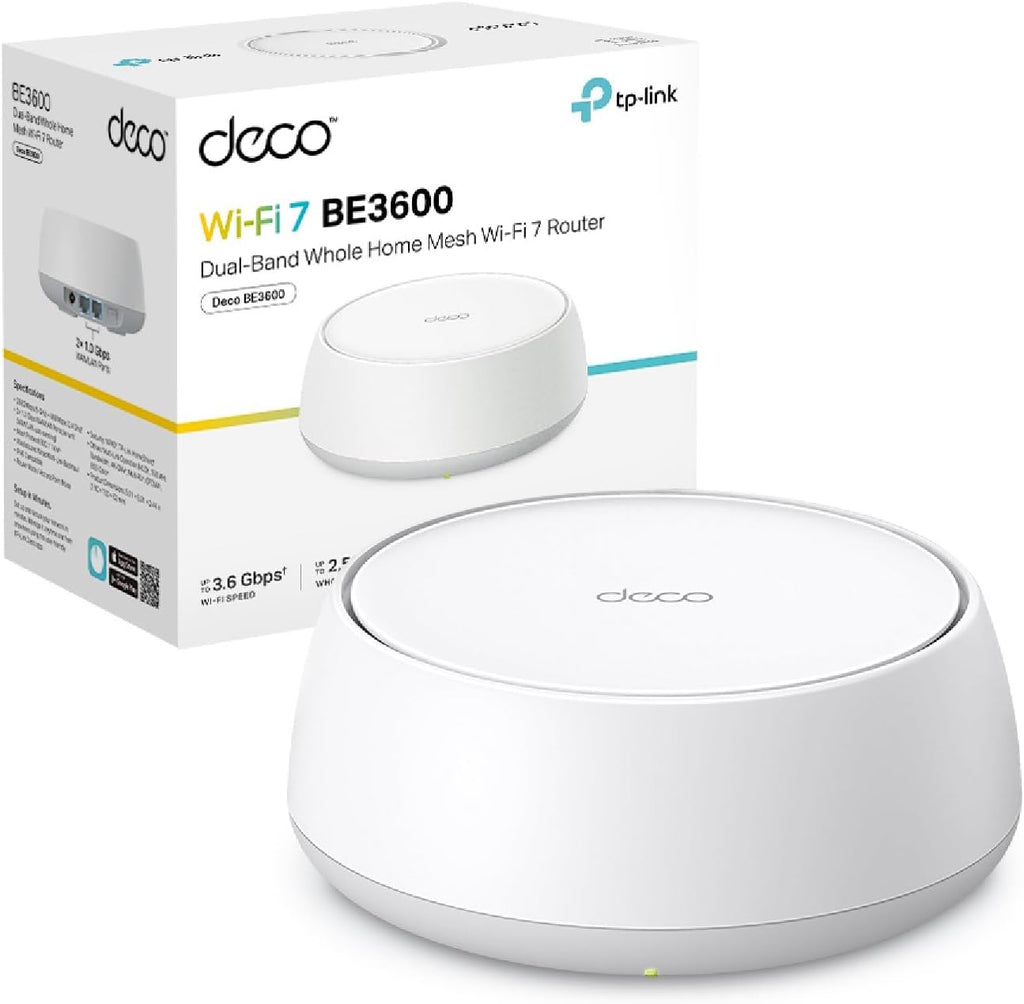TP-Link Deco Mesh WiFi 7, up to 3.6 Gbps, Pack of 1, Deco BE3600