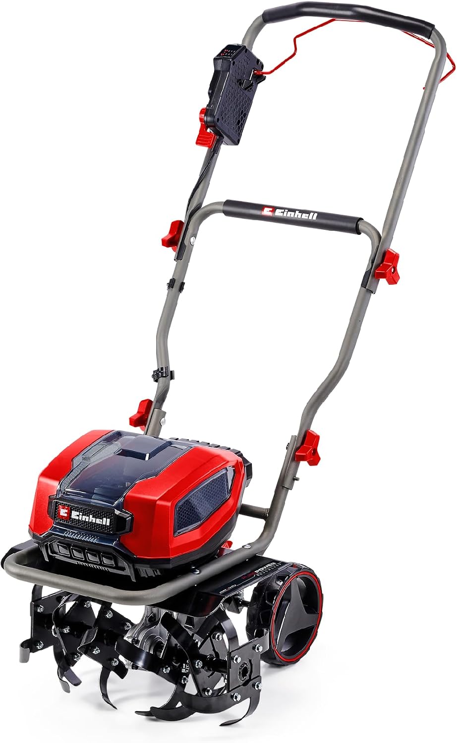 Einhell GP-CR 36/45 Li E BL-Solo Power X-Change Cordless Tiller (36 V, Carbonless Motor, Working Width 45 cm, Working Depth 23 cm, Height Adjustable Wheels)
