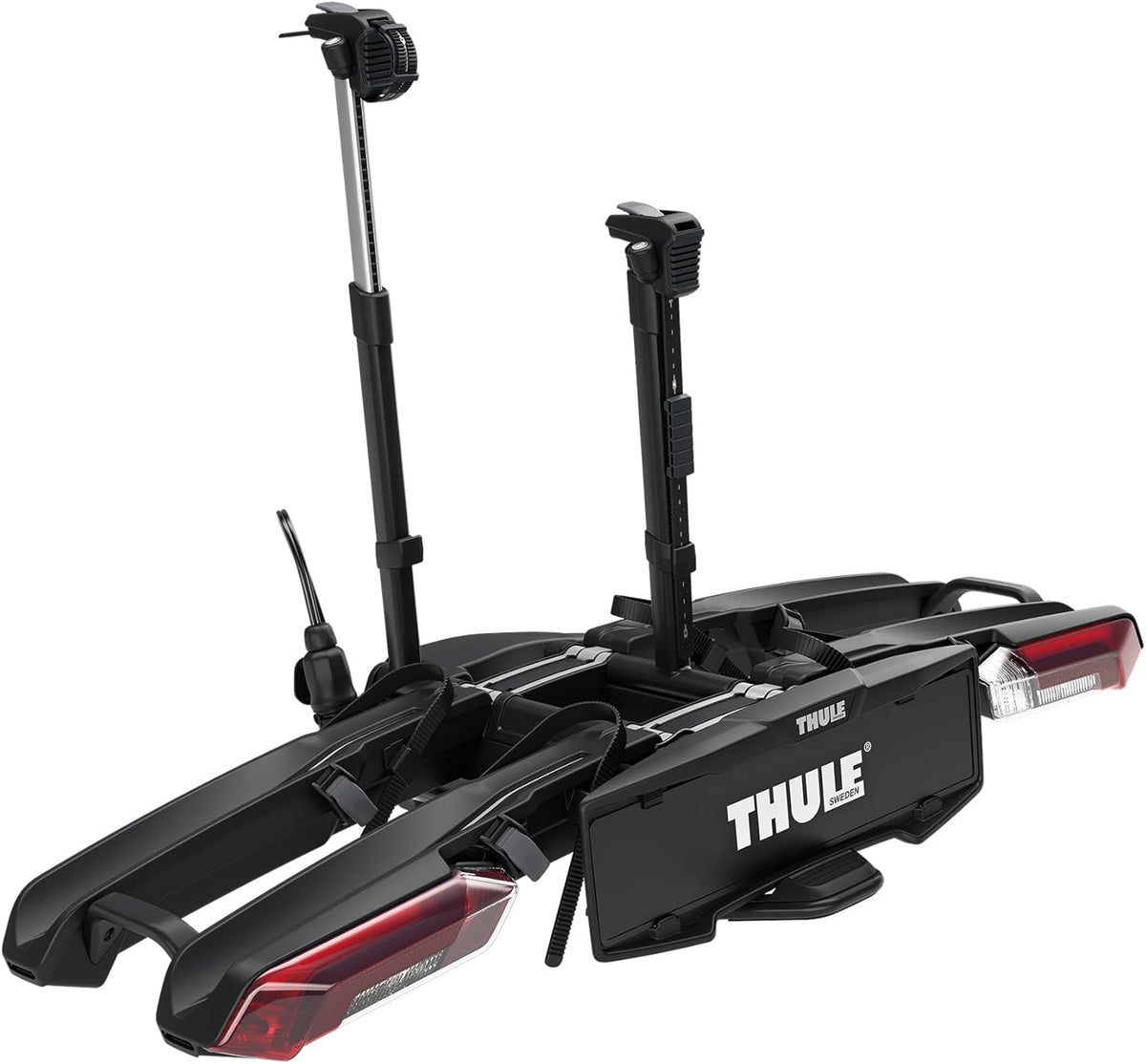 Thule Epos 978100 Fahrradträger, 2 Fahrräder, 60 kg, E-Bike, klappbar, Radstand 1350mm, Schwarz