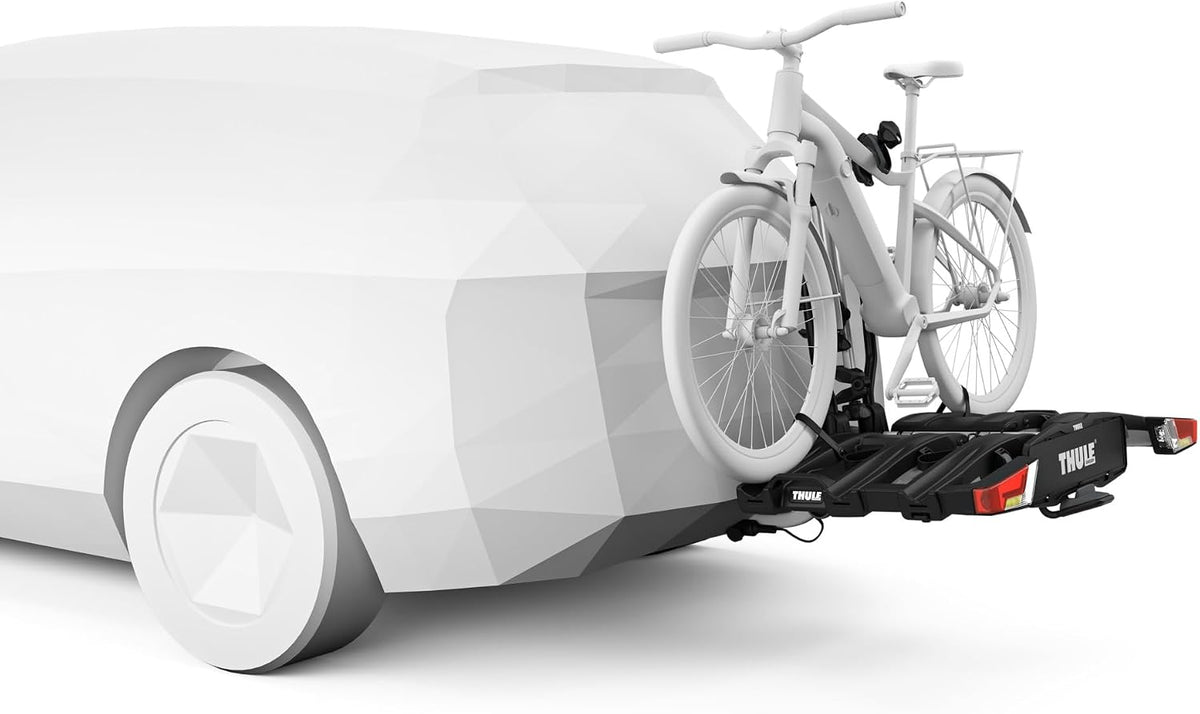 Thule EasyFold XT Bicycle Rack, Bicycle Carrier on Coupling Black/Aluminum, 3 Bikes