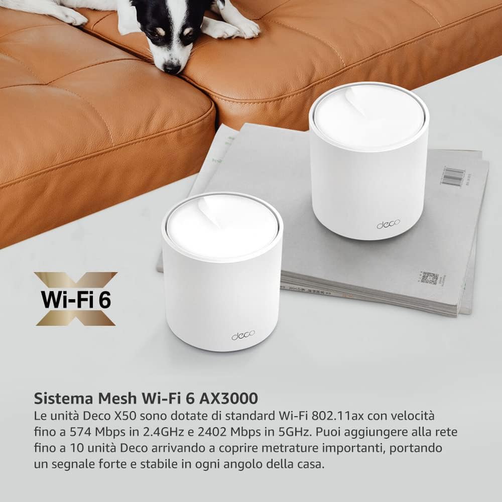 TP-Link Deco Mesh WiFi 6, up to 3 Gbps, Pack of 3, Deco X50