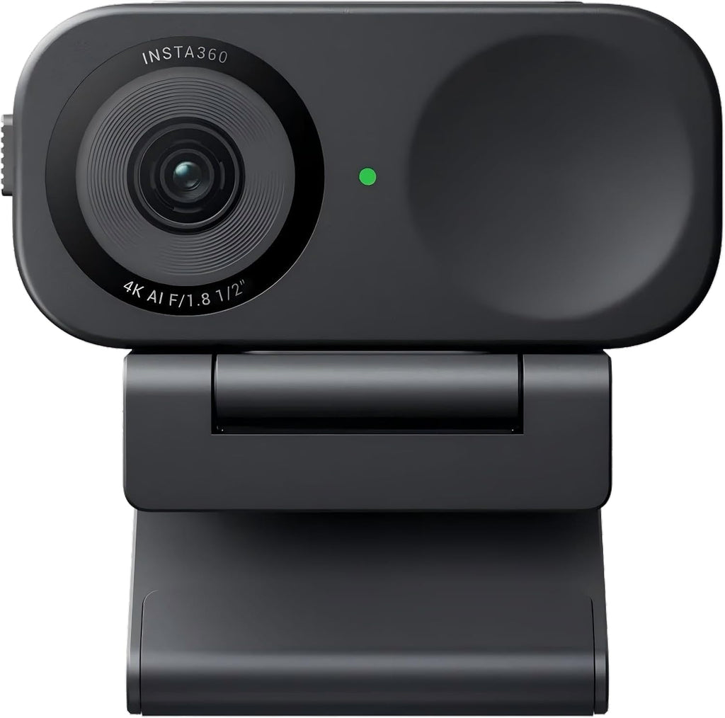Insta360 Link 2C Graphite Black, Webcam 4K PC Mac, Auto-Framing, 1/2" Sensor, HDR, Micro with AI Noise Cancellation, Gesture Control for Streaming, Gaming, Standard Bundle