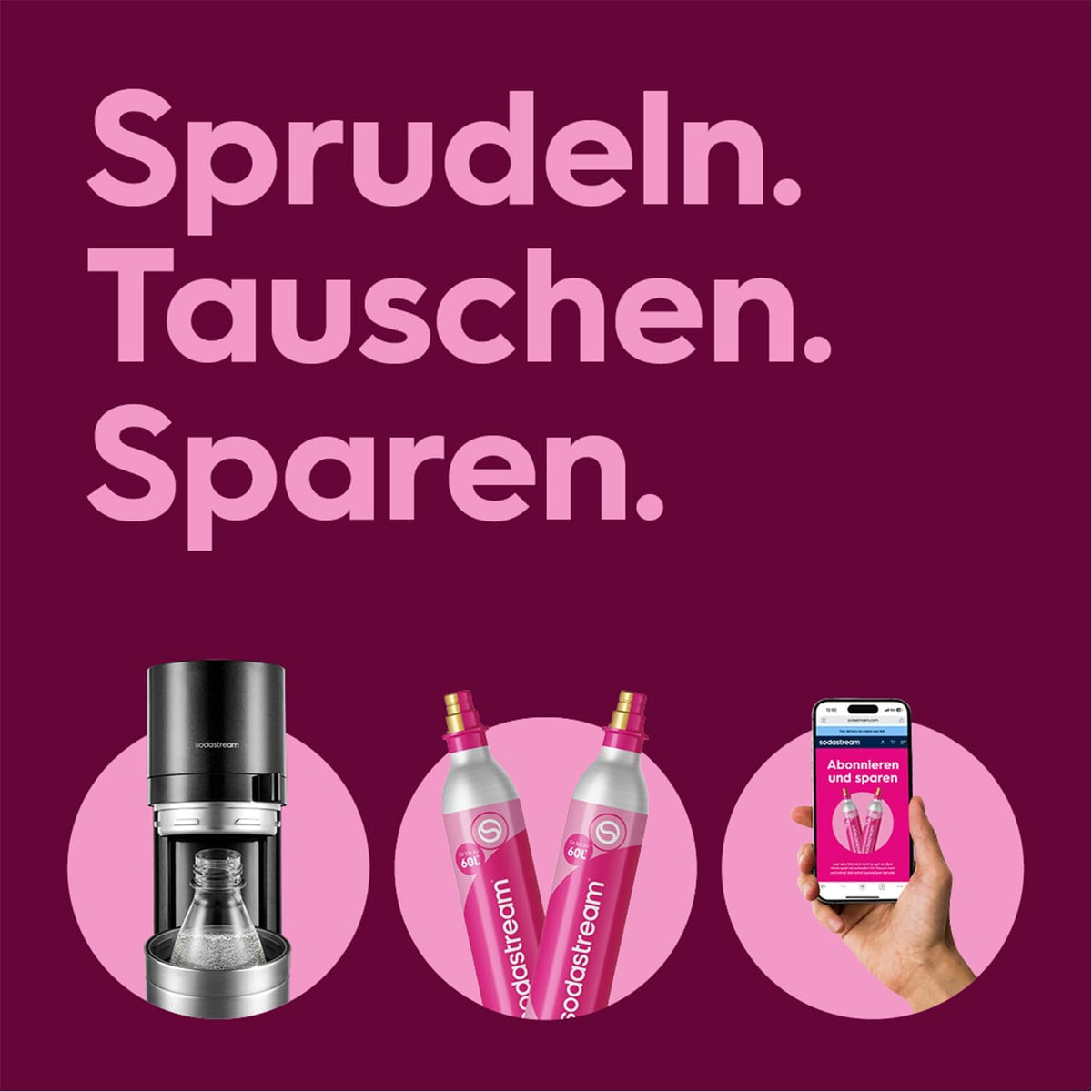 SodaStream – Duo Wassersprudler, inklusive 2x60-Liter CO2-Zylinder, 2x 1 Liter Glasflasche, 2x BPA-freie Flasche 1 Liter, spülmaschinengeeignet, umweltfreundlich & weniger Einweg-Plastikmüll, titan