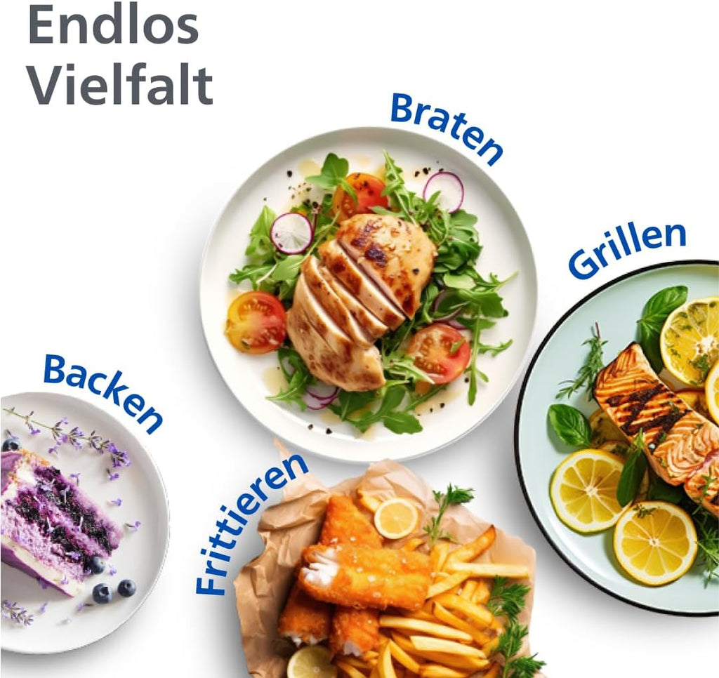 Philips Dual Basket 3000 NA350/00 Heißluftfritteuse 9L, 2 Körbe, 12 Funktionen, 2750W, Schwarz