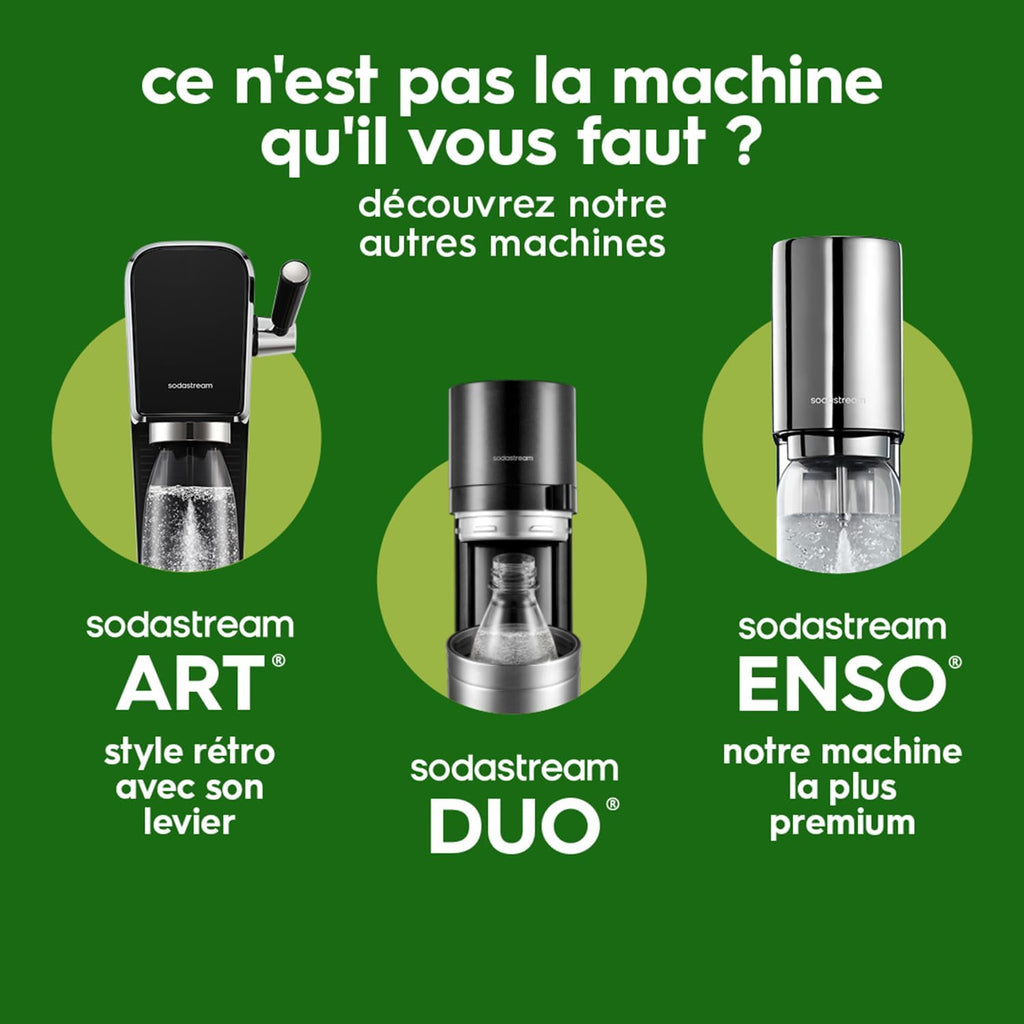 Sodastream Terra Soda Machine | 1 Bottle 1L + Cylinder 60L | Black