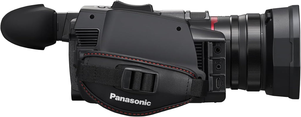 Panasonic HC-X1600E 4K 60p Professional Camcorder with 25mm Wide-Angle Lens, 24x Optical Zoom, 5-Axis Hybrid OIS, Wi-Fi, USB PD, Black