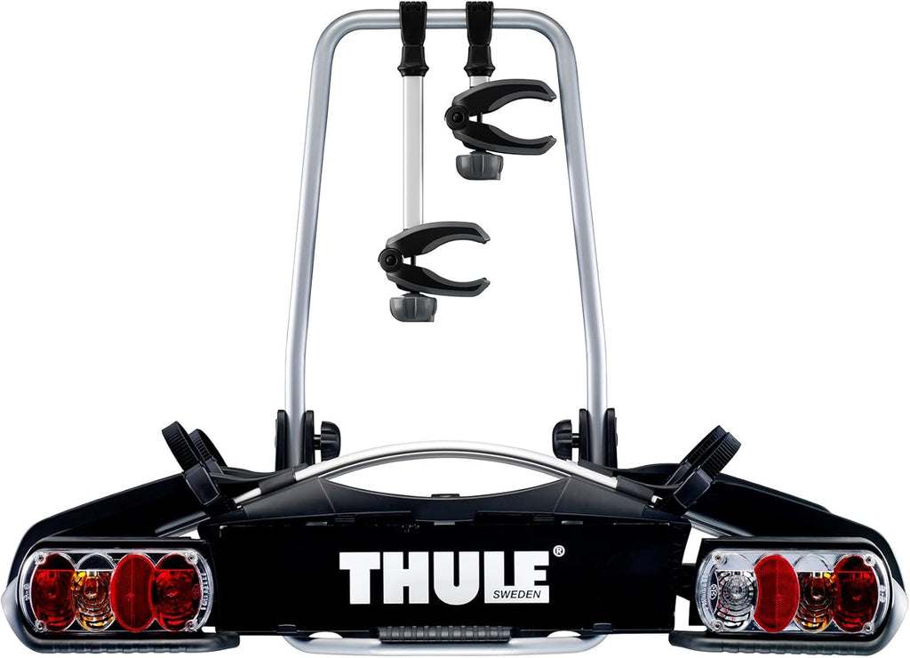 Thule EUFAB Premium 2 Fahrradträger, 2 Fahrräder, 46 kg, 13-polig, Anhängerkupplung, Silber