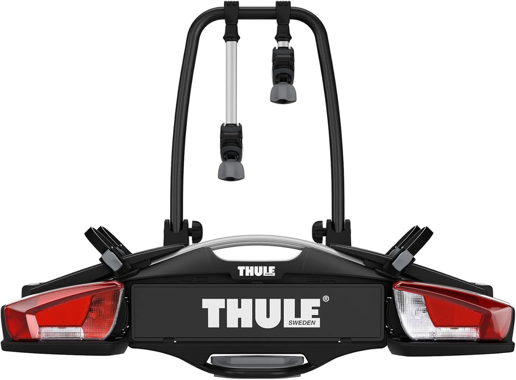 Thule VeloCompact 924003 Fahrradträger, 2 Fahrräder, 60 kg, klappbar, Anhängerkupplung, Schwarz