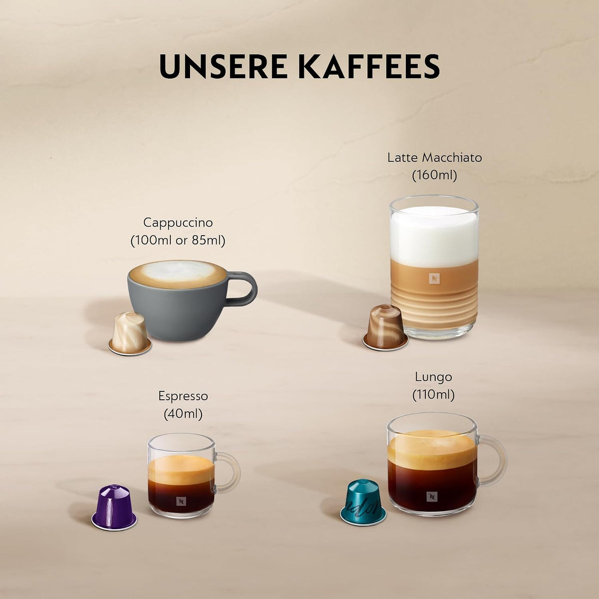 Nespresso Krups XN761B Citiz&Milk Kaffeekapselmaschine | automatischen Standby-Modus | 1260W | Wassertankkapazität: 1L | Pumpendruck: 19 Bar | silber